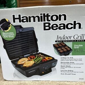 Hamilton Beach Black Indoor Grill with Double Grids